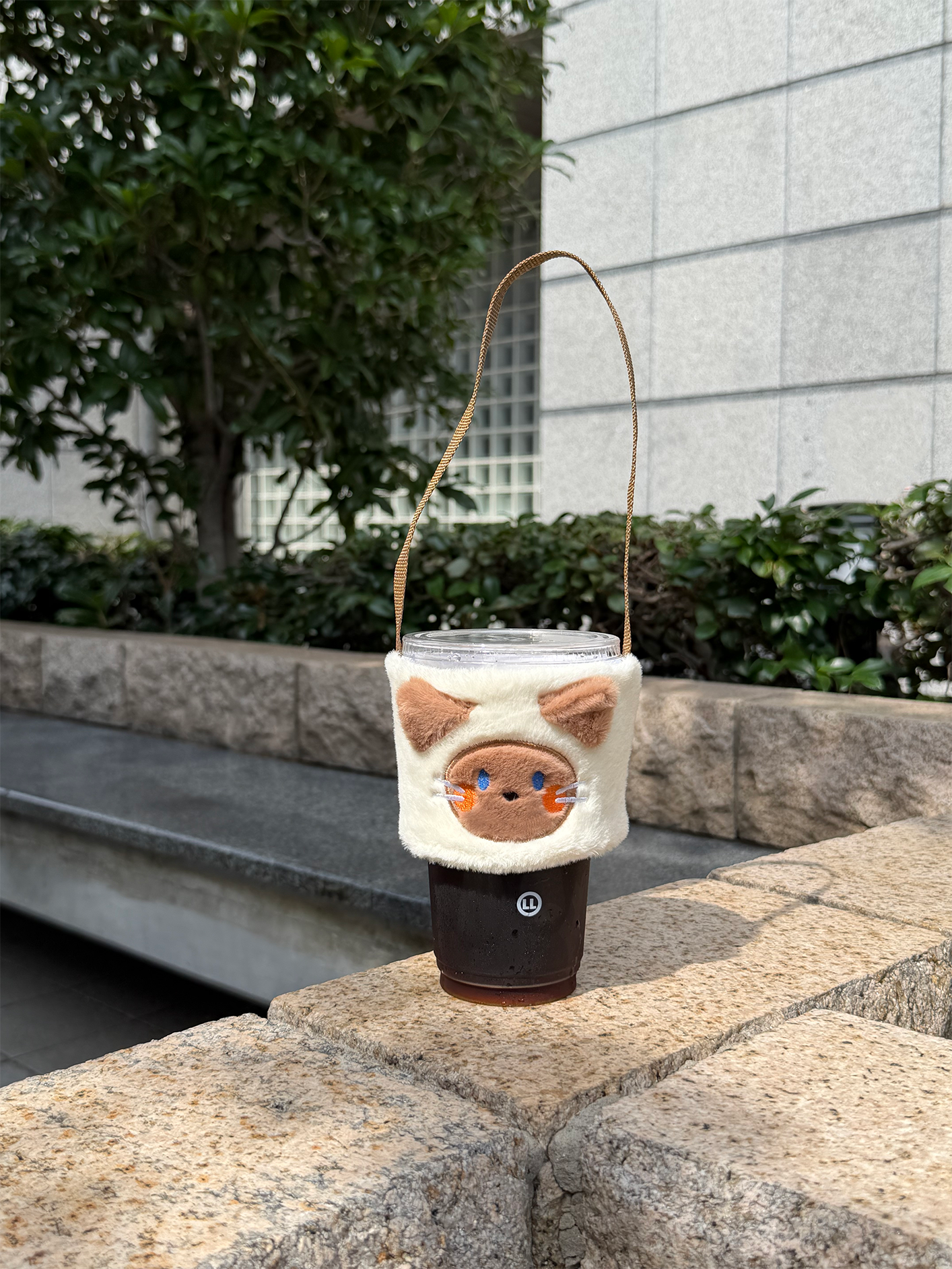 暹羅貓毛絨飲料杯套